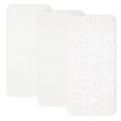 赤ちゃん ガーゼ 沐浴ガーゼ ハンカチ ベビー 沐浴布 - ガーゼハンカチ スリーマッシュルーム 3枚セット 綿100％ 無地 大判（沐浴布×3枚）ピンク系