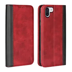 フェイクレザー-レッド+ブラック カード収納 SoftBank au カバー アクオスR2 Sharp シャープ docomo 耐衝撃 手帳型 706SH スマホケース SHV42 ケース ケース R2 AQUOS 対応 SH-03K Ｈａｖａｙａ