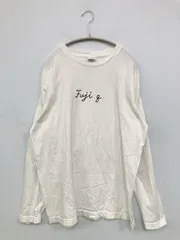 Printstar プリントスター Tシャツ/カットソー L ホワイト 無地 前面プリント ミドル丈 長袖 クルーネック(丸首)