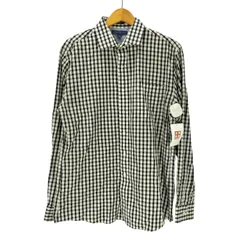 トミーヒルフィガー TOMMY HILFIGER SLIM FIT ギンガムチェック L/S ワイドカラー シャツ ビックサイズ メンズ  34-35