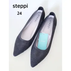 【2025年製】steppi　ステッピ　 [軽量] シースルーポインテッドパンプス 美脚見え ニットパンプス サスティナブル素材   定価11,990円　24cm  ブラック　カジュアル　シンプル　送料込み  6463191