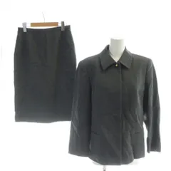 バーバリーズ Burberrys セットアップ ジャケット タイトスカート ウール 40 グレー タグ付き ロゴボタン /MW ■GY05