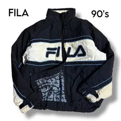 【FILA】90`s ビッグロゴ ナイロンジャケット  L