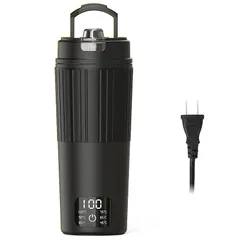 Aliliy 電気ケトル ポータブル トラベルケトル 550ml大容量 海外対応 6段階温度調節 保温 持ち運びケトル 400W 小型 5分急速沸かし 一人暮らし 電気ポット 漏れない 携帯ポット 空焚き防止 水筒 電気温水カップ お湯・コーヒー・お茶・粉 1