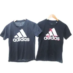 アディダス adidas Tシャツ 2点セット おまとめ カットソー ロゴ 黒 ブラック Lサイズ