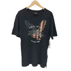 ハーレーダビッドソン HARLEY-DAVIDSON イーグル 星条旗プリント クルーネックTシャツ  メンズ JPN：S 