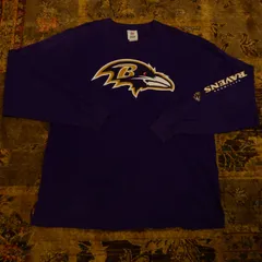 NFL Baltimore Ravens Long Sleeve T-Shirt / Purple / Size 2XL / Sun-faded Vintage