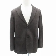ユニクロ UNIQLO コンフォートジャケット テーラードジャケット ミドル丈 グレンチェック柄 L ダークブラウン 311-446299 /SM45