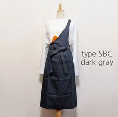 茶道 稽古着 エプロン ワンショルダー カフェ ユニフォーム 黒【black