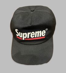 Supreme 黒 トラッカーキャップ メッシュキャップ 試着のみ - メルカリ