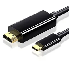 USB Type-C to HDMI 変換ケーブル 4K/@30Hz映像出力 一方向伝達 プラグアンドプレイ きんめっきインタフェース 超高耐久性 娯楽勤務用 iPhone15 iPhone16 Pro Samsung Galaxy Dell S21 ...