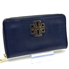 トリーバーチ TORY BURCH 長財布 ラウンドファスナー ネイビー - メルカリ