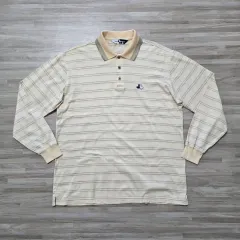 100/ ブラック＆ホワイト 長袖 ストライプ カラーTシャツ