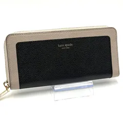 ケイトスペード ニューヨーク kate spade new york マルゴー 長財布 お札入れ ラウンドファスナー 男女兼用 グレー ブラック ゴールド金具 レザー