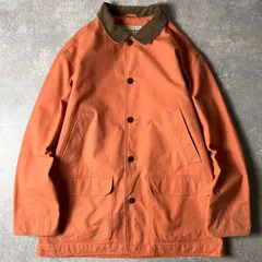 LLBean 総柄 ライナー付き コットン ハンティング ジャケット XL / LLビーン エルエルビーン オレンジ ジャンパー コーデュロイ