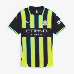 【送料無料・匿名配送】PUMA プーマ マンチェスター・シティ 24/25 アウェイ オーセンティック レプリカシャツ レプリカユニフォーム Tシャツ 半袖 紺（ニューネイビー）黄（イエローグロウ）新品 正規品 並行輸入 日本未発売