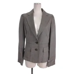 ランバン LANVIN COLLECTION テーラード ジャケット ウール 38 グレー ■FF