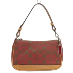 コーチ COACH シグネチャー ハンドバッグ ポーチ 6094 レッド系