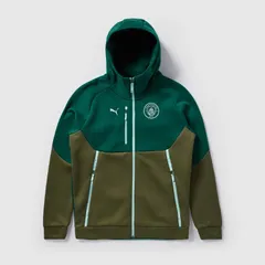 【送料無料・匿名配送】PUMA プーマ マンチェスター・シティ 25/26 プレマッチ フルジップ フーディー パーカー スウェット 長袖 ジャケット 緑（グリーンモス）深緑（マラカイト）新品 正規品 並行輸入 日本未発売