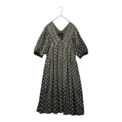 tricot COMME des GARCONS(トリココムデギャルソン) 09SS Polka Dot S/S Open Neck Dress ドット 半袖 オープンネック ワンピース TC-O011 M グレー×ホワイト AD2008