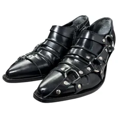 JUNYA WATANABE COMME des GARCONS(ジュンヤワタナベコムデギャルソン) ハーネス ポインテッドトゥ レザー シューズ  JK-K102 S(22.5cm~23cm程度) ブラック ウエスタン ブーツ