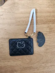 ハローキティ カードウォレット ブラック キルティング