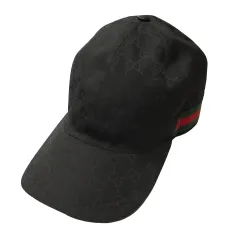 グッチ GUCCI オリジナルGGキャンバス ベースボール キャップ M 58cm ブラック 黒 200035 601564 帽子 シェリーライン ☆AA★