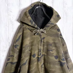 【入手困難】オールドネイビー OLD NAVY 迷彩 カモフラージュ柄 ミリタリー フルジップパーカー スウェット #185