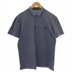 バーバリー ロンドン BURBERRY LONDON ポロシャツ 半袖 ロゴ刺繍 L 水色 /BM