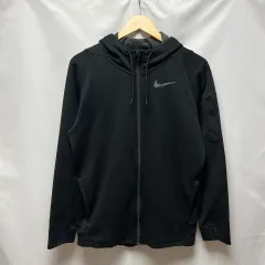 正規品/M NIKE ナイキ サーマ スフィア スウッシュ ブラック 起毛 フーディー ジップアップ