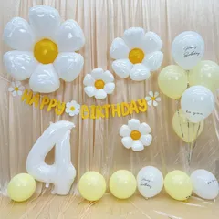 誕生日 飾り付け、誕生日 バルーン 4歳 誕生日 飾り バースデー 飾り バルーンフラワー 誕生日 かざりつけ 女の子