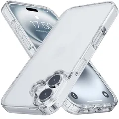 【新着商品】耐衝撃 透明 滑り止め TPU+PC 指紋防止 クリア 米軍MIL規格 ケース 黄変防止 用 スマホケース 16 iPhone 【極めて透明・薄く、耐衝撃性】iPhone 16[WHTMM]