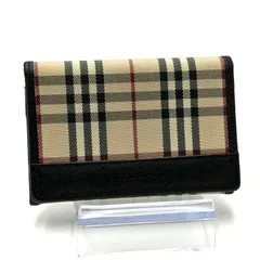 バーバリー BURBERRY ノバチェック柄 カードケース コンパクト 男女兼用 ブラック ベージュ レッド レザー