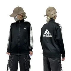 90s アディダス ブラック 白 3本線 BIG ロゴ オーバーサイズ トラックジャージ