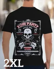 【新品】大きめ メンズ スカルグラフィックプリントTシャツ