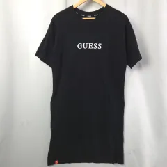 レディース S GUESS ゲス ゆったりフィット ブラック ONE PIECE コットン