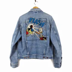 グッチ GUCCI ディズニー Disney 2021SS ドナルドダック エンブロイダリー デニムジャケット ジージャン L 46 Donald Duck Embroidered Lapel Denim Jacket 594850 XDBK0のサムネイル