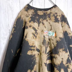 【入手困難】90s USA製 古着 Vintage タイダイ ブリーチ ラグラン スウェット トレーナー #d95
