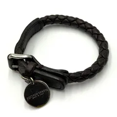 ボッテガヴェネタ BOTTEGA BENETA イントレチャート ブレスレット アクセサリー 小物 男女兼用 ブラウン シルバー金具 レザーのサムネイル