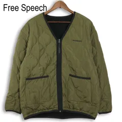 Free Speech フリースピーチ 秋冬 フリース★ 波状ステッチ リバーシブル ジャケット Sz.XL メンズ