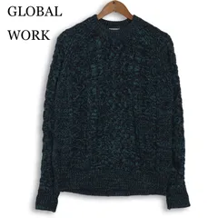 GLOBAL WORK グローバルワーク 秋冬 ケーブル編み★ セーター ニット Sz.M メンズ