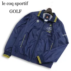 le coq sportif GOLF ルコック ゴルフ 通年 ストライプ ウィンドブレーカー ブルゾン ジャケット Sz.LL メンズ 大きいサイズ