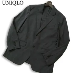 UNIQLO ユニクロ 春夏 SLIM FIT 感動ジャケット★ アンコン テーラード ジャケット Sz.M メンズ 灰 グレー