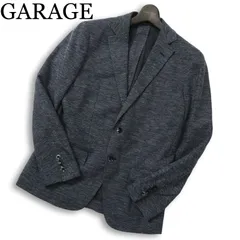 ORIHICA GARAGE オリヒカ 春夏 SMART JERSEY 麻 フレンチ リネン混★ 格子織り テーラード ジャケット Sz.M メンズ ネイビー