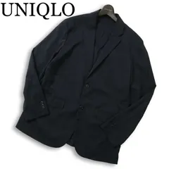 UNIQLO ユニクロ 春夏 SLIM FIT 感動ジャケット★ アンコン テーラード ジャケット Sz.XL メンズ 黒 大きいサイズ