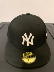ニューエラ5950 NEW YORK NEW YORK YANKEES ブラック 白