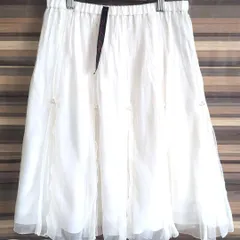 H&H ホワイトプリーツ ロングスカート 【M】 38
