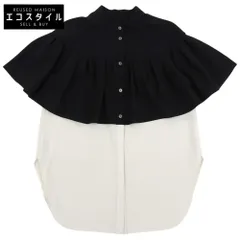 ADORE アドーア 美品 バイカラーケープブラウス トップス レディース ブラック×オフホワイト 38 531-5110519 25年製 38