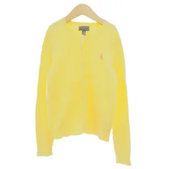 ポロ ラルフローレン POLO RALPH LAUREN カーディガン コットンニット ケーブル編み M イエロー /UO