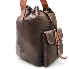 【希少品】PRADA プラダ y2k 巾着 ショルダーバッグ ポシェット ベルト ナイロン レザー 革 ユニセックス 男女兼用 ヴィンテージ vintage